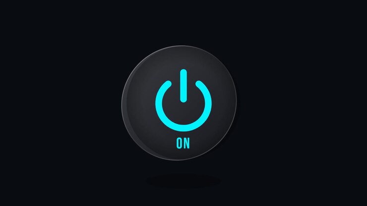 Digital Power Button Switching From Off To On