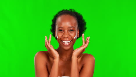 Belleza,-Rostro-De-Mujer-Negra-Y-Pantalla-Verde