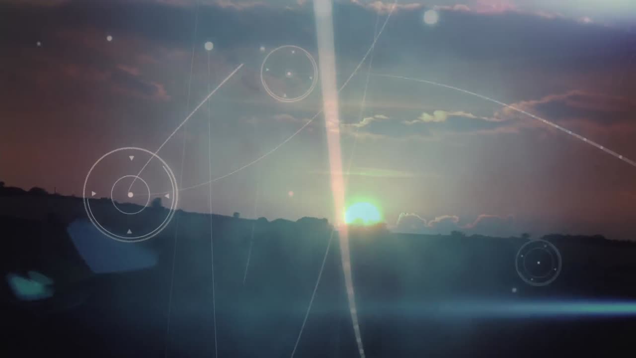 풍경에 대한 연결 네트워크의 애니메이션