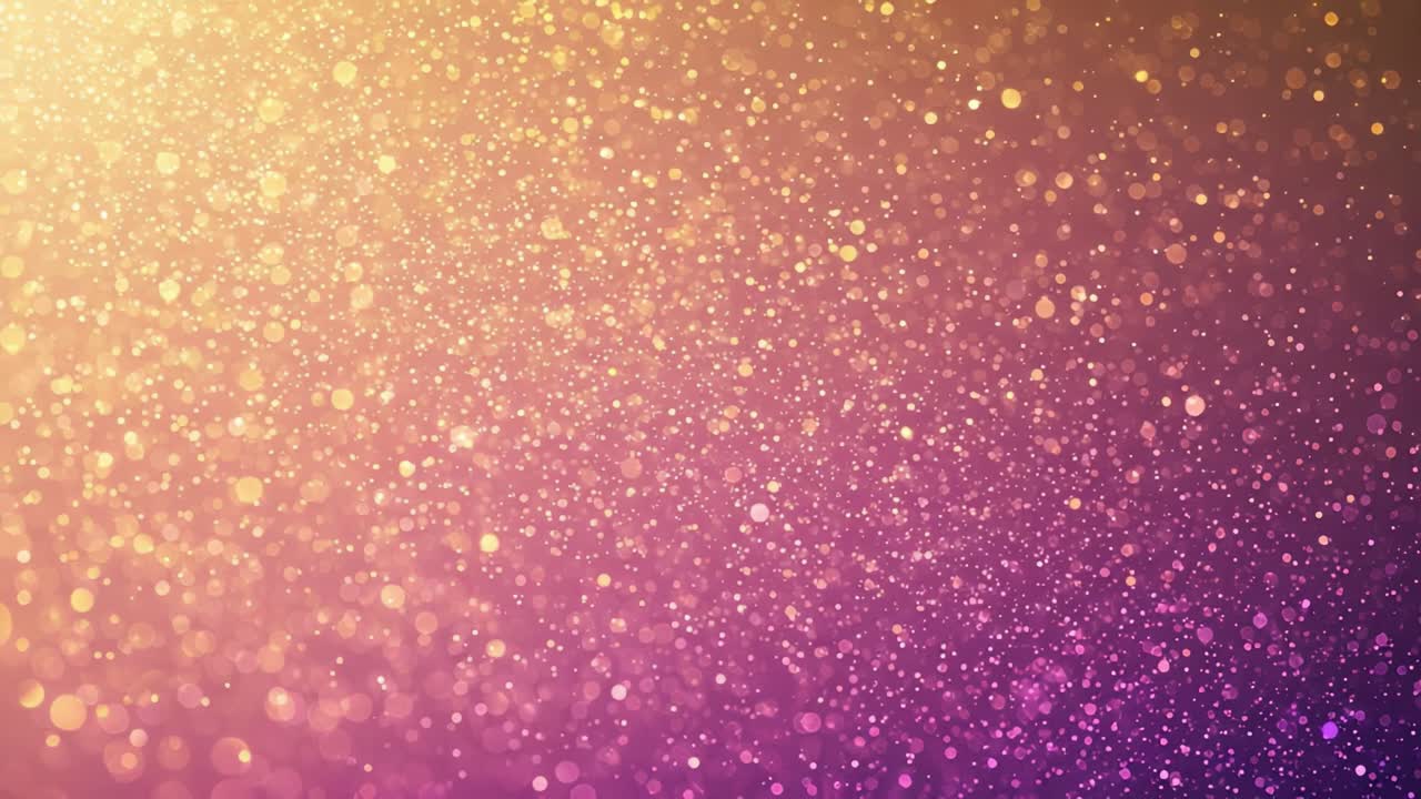 A Captivating Ensemble of Shimmering Particles, Captured in a Transition of Golden and Purple Hues, Evoking a Sense of Magic and Enchantment in the Atmosphere