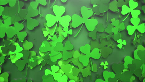 green shamrocks pattern