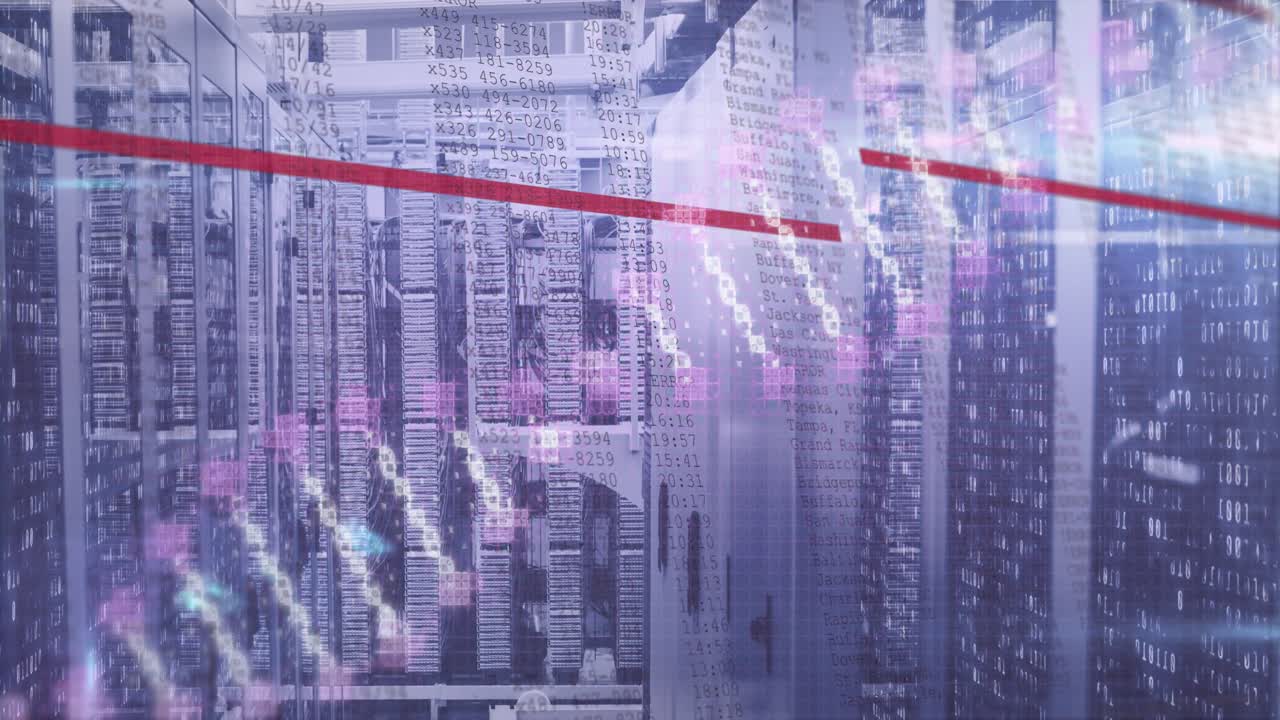 The video is computer generated, and shows various computer processes taking place