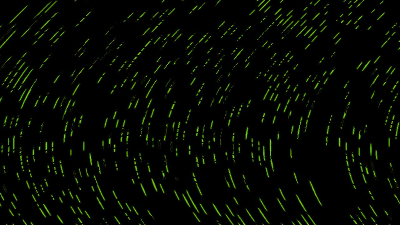 Animation data storm flashing streams of data