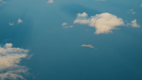 Sea view from the airplane window