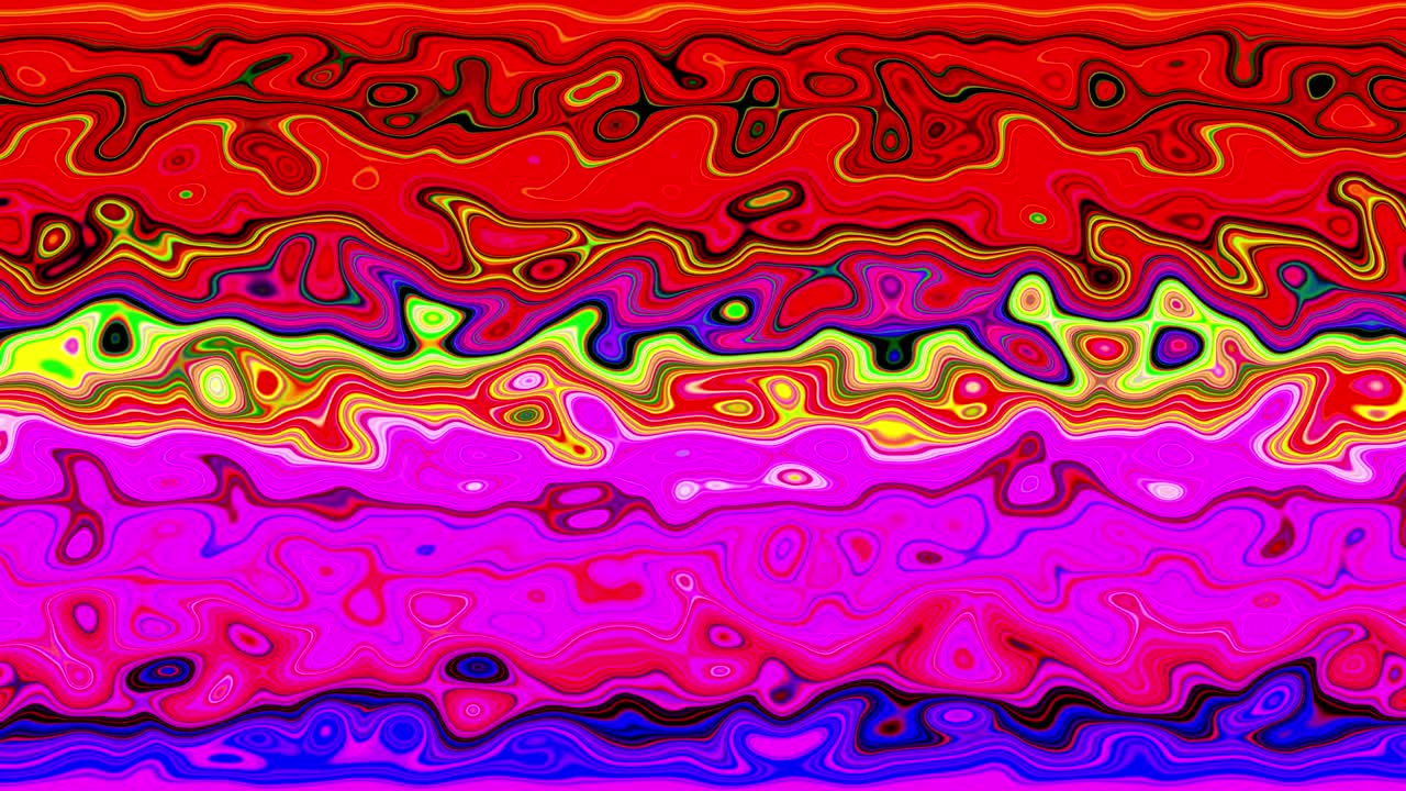 diseño psicodélico de ácido trippy. colorido vívido fondo abstracto. bucle de movimiento de ondas