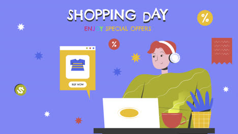 online shopping experience on shopping day