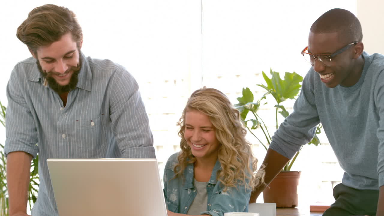 Creative team working together in an office