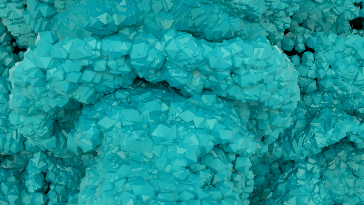 추상적인 형태가 프레임을 가로질러 폭발합니다.