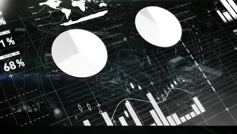 Animation-of-financial-data-processing-over-scope-scanning-and-cityscape