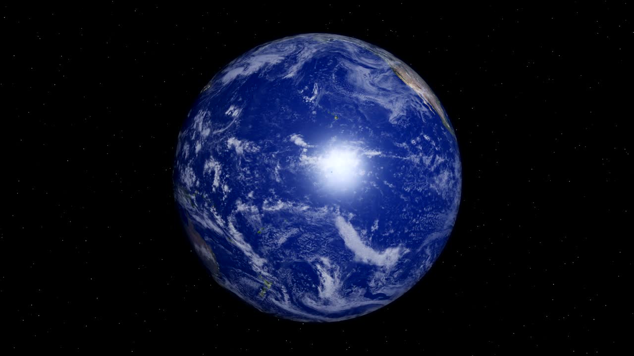 우주에서 지구를 보는 시각, 낮과 밤, 태양의 움직임, 루프