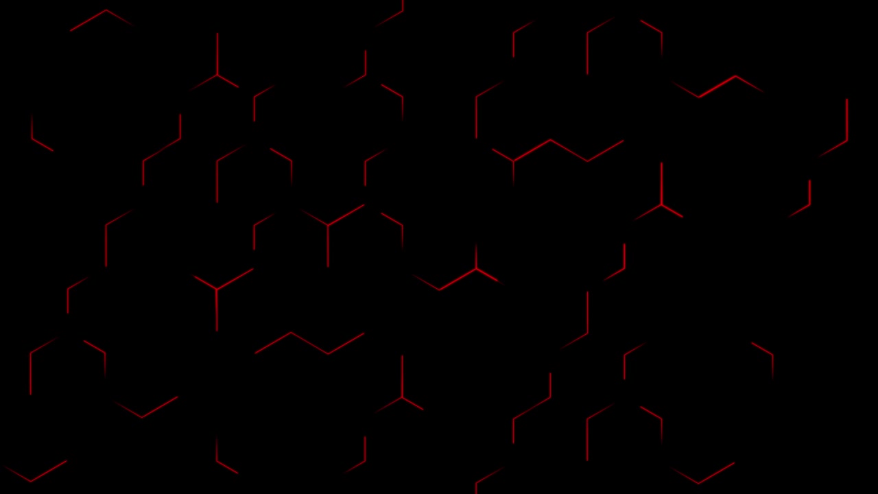 Animação de hexágono vermelho.