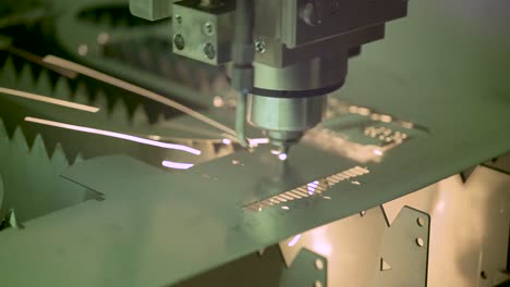 cnc laser cutting of metal, modern industrial technology.