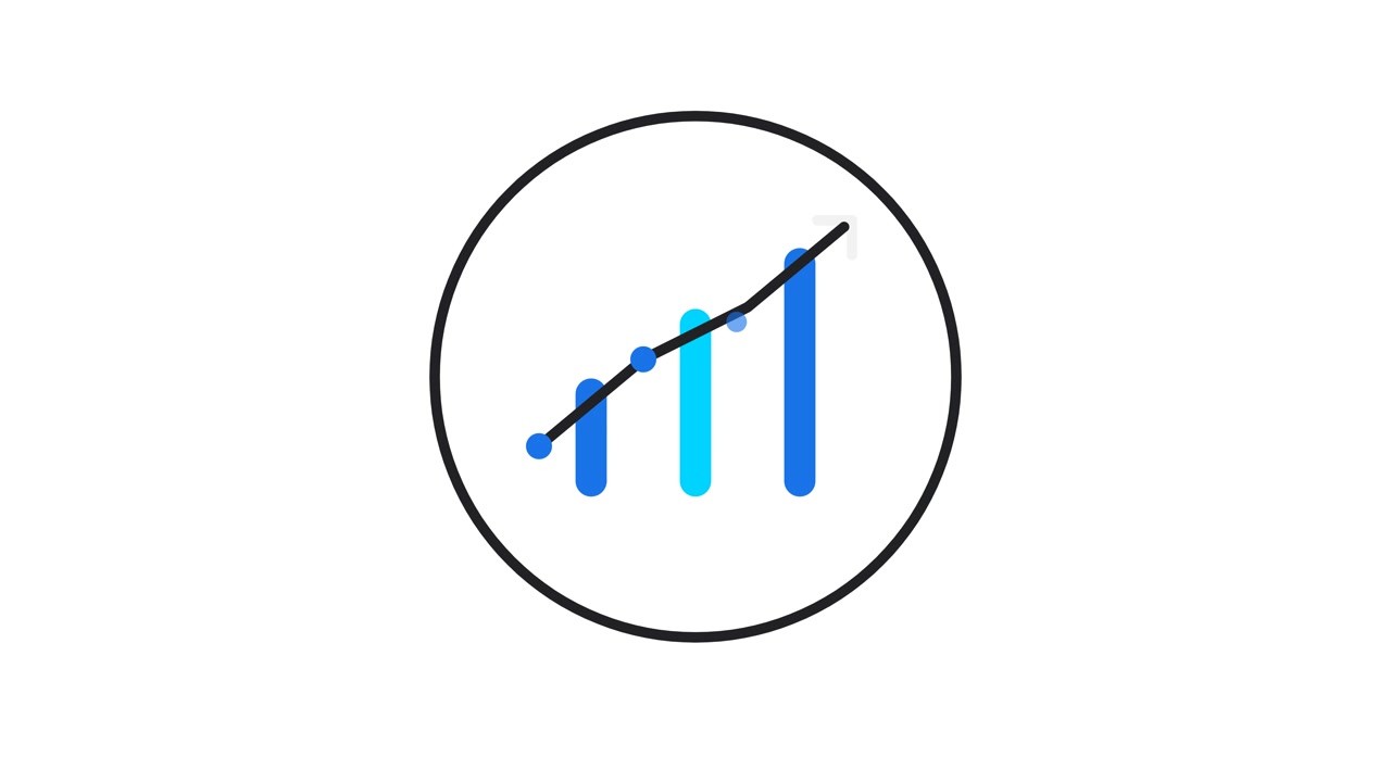Animated Bar Chart Showing Business Growth Trend