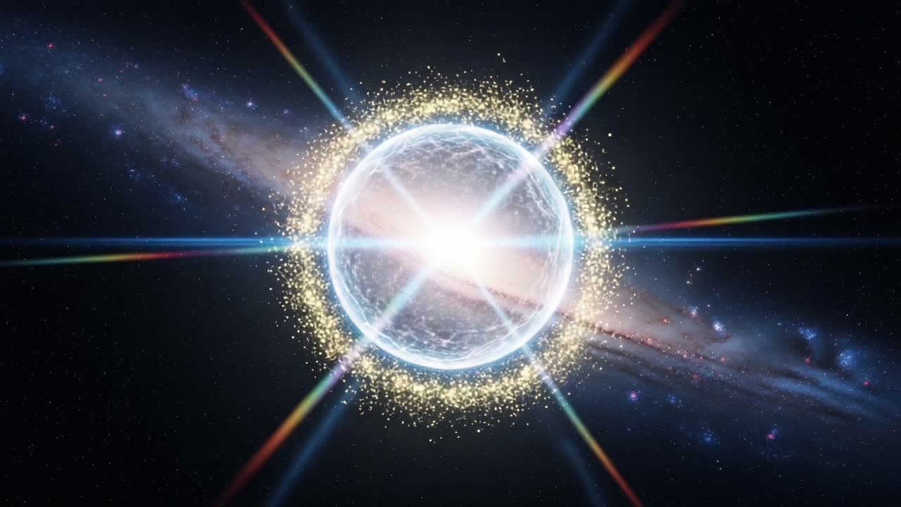 A Glorious Cosmic Event Unfolds: The Birth of a Star Surrounded by the Radiance of Galactic Wonders and Stellar Formations in Deep Space