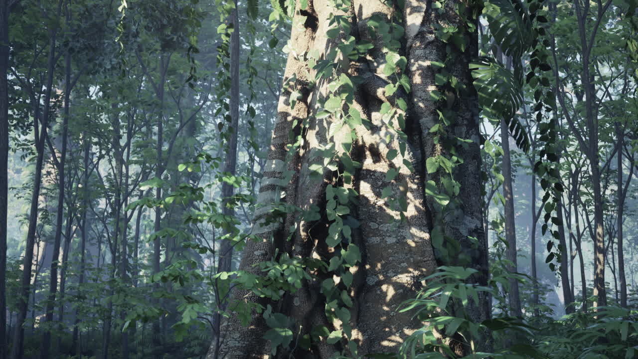 울창하고 울창한 열대 열대 우림