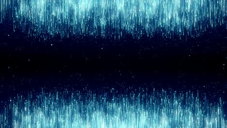 partículas de polvo azul abstracto luz bokeh títulos de movimiento bucle de fondo cinematográfico