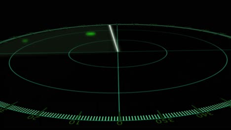 Animation-of-radar-with-spots-moving-on-black-background