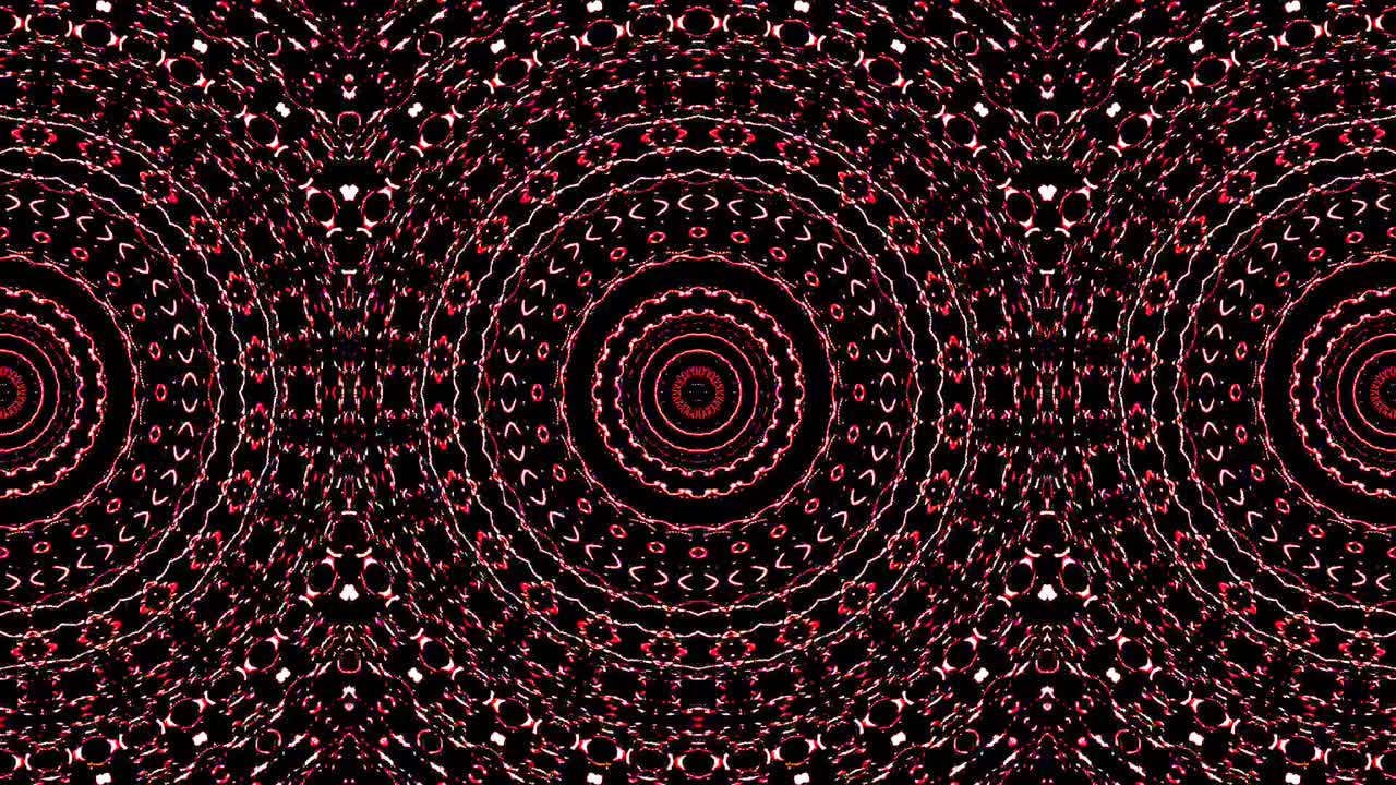 hermoso caleidoscopio abstracto que brilla, una luz radiante que regula los movimientos sutiles