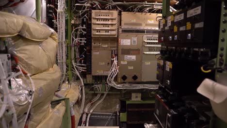 equipment and electronics bay of a widebody commercial aircraft.