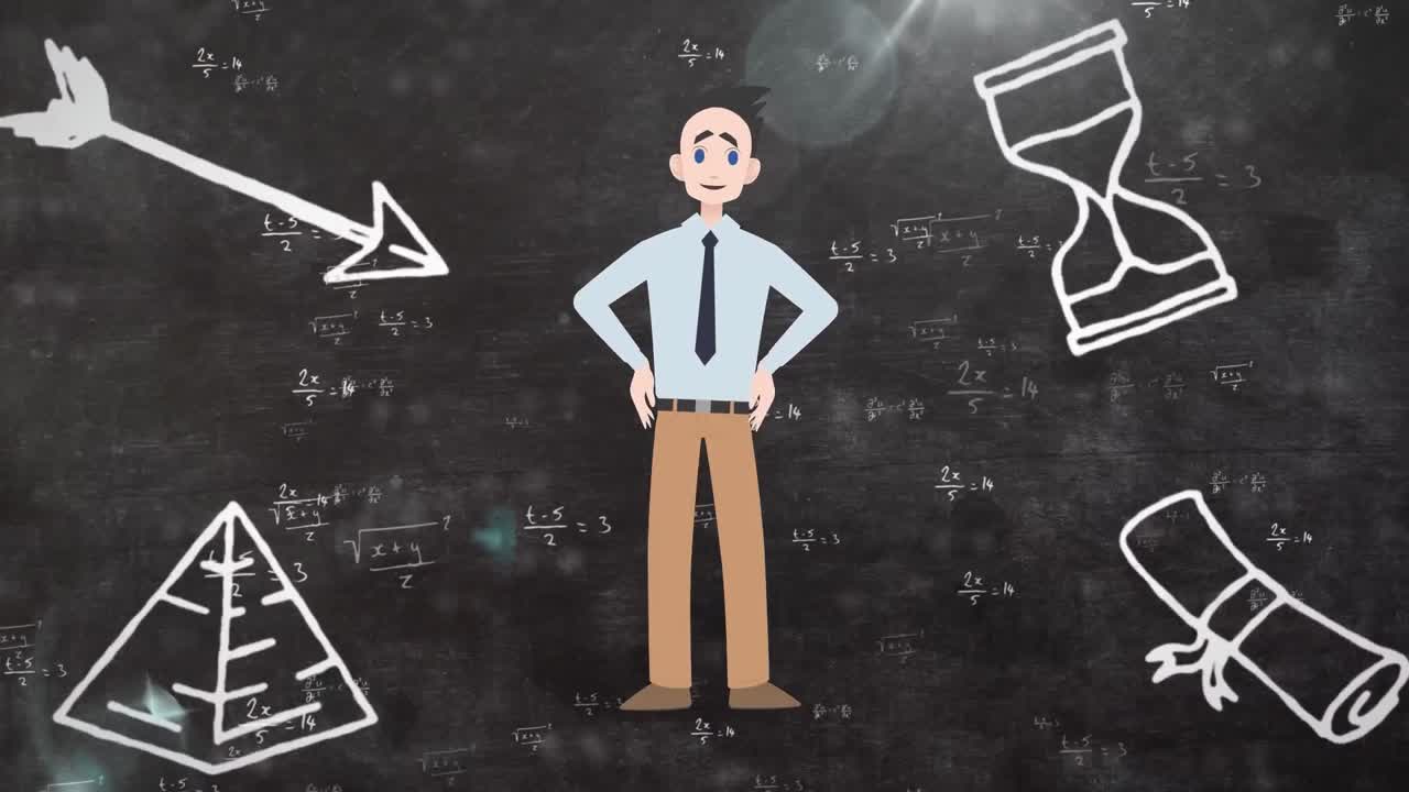 학교 그림 을 통해 이야기 하는 사람 의 애니메이션