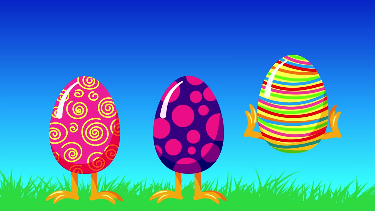 Happy Easter greeting loop animation.
