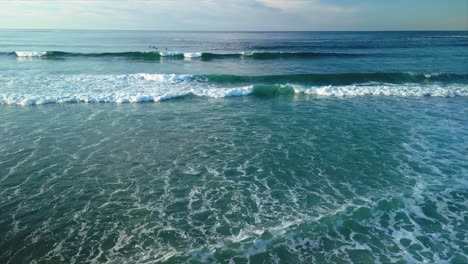 Surfing-Waves-With-Turquoise-Water-At-Praia-de-Caion-In-Galicia,-Spain