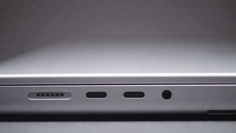 laptop ports closeup