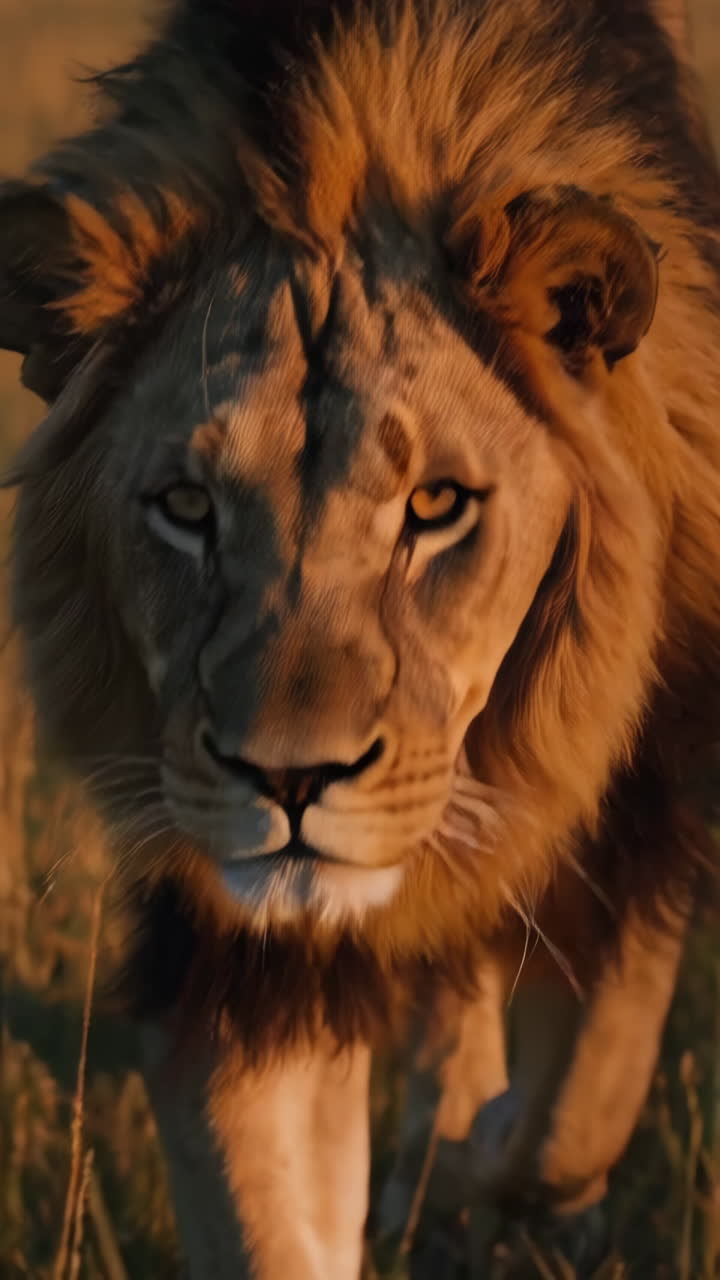 majestuoso león en la sabana africana