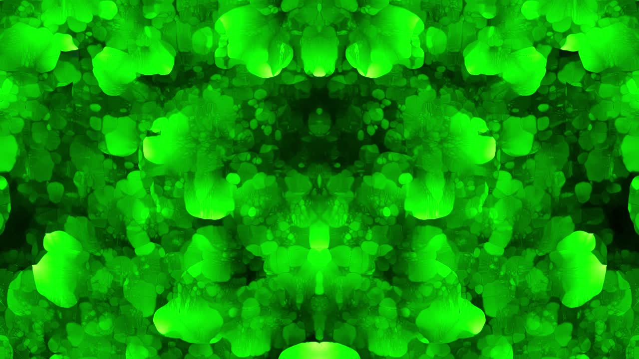 녹색 추상 애니메이션 사이키델릭 트리피 비주얼 싱