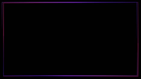 fondo sin costuras abstracto espectro de bucle azul púrpura animación luz fluorescente uv 4k línea de neón brillante modelo de caja de neón web de fondo abstracto. marco sin fondo. aislar