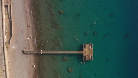 Exotic-turquoise-Princess-beach-Eilat-Israel-aerial