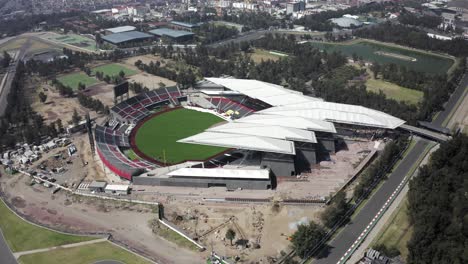 aerial shot of the new alfredo harp helu stadium of the diablos rojos team in mexico city