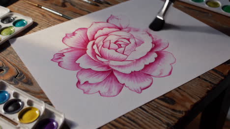 watercolor painting of a rose