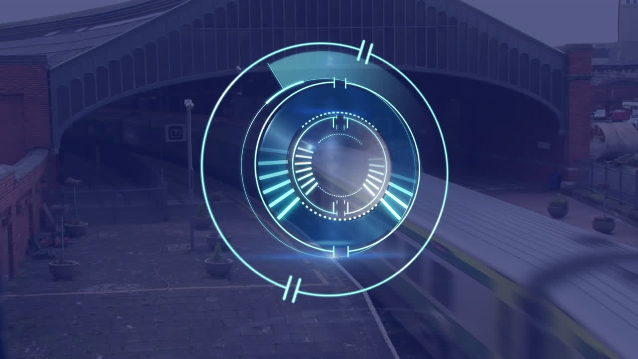 animación del escaneo de alcance sobre el tren