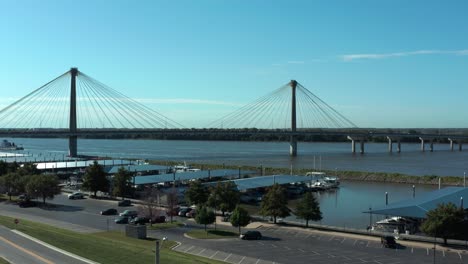 clark bridge over the mississippi river in alton, illinois