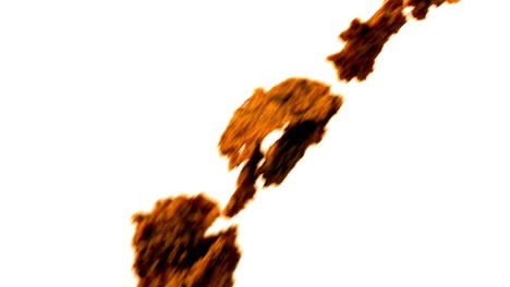 cereal flakes pouring against white background