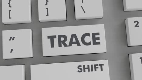 trace-taste auf der tastatur drücken