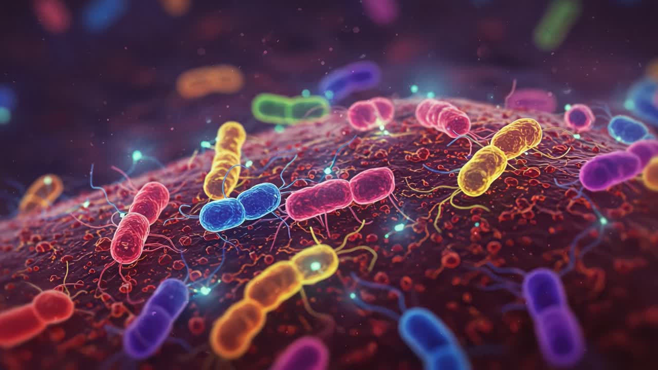 A Vibrant Microbial World: High-Resolution Visualization of Colorful Bacteria Interacting Within Their Microenvironment