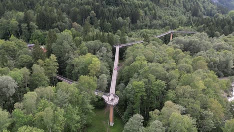 forest experience center ziegelwies fussen germany drone aerial view 4k