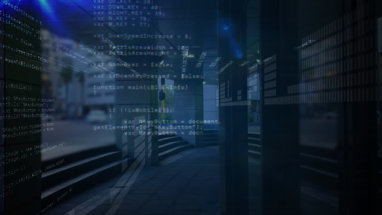 interfaz digital binaria en la oficina