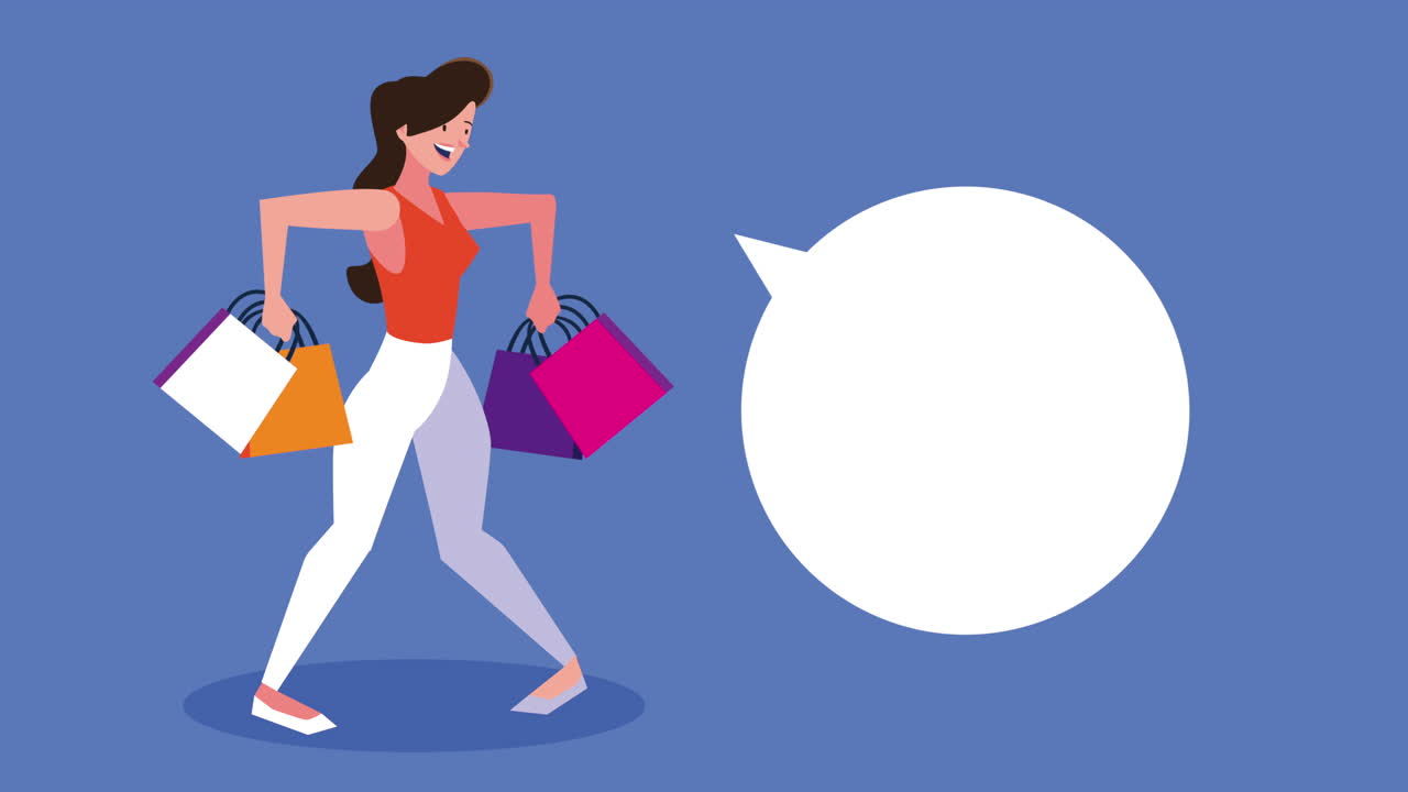 가방 을 들고 쇼핑 하는 여자