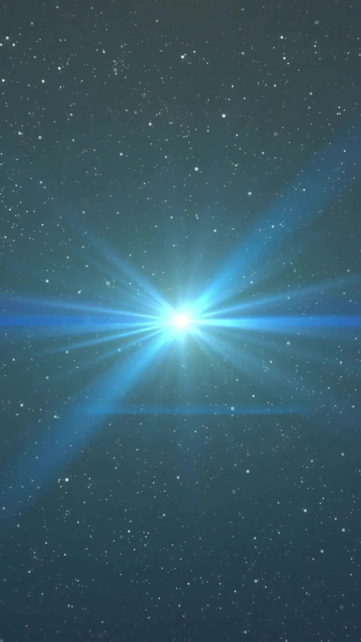 Animazione di punti luce su stelle su sfondo nero