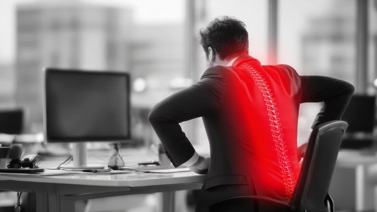 A Professional's Struggle: Addressing Chronic Back Pain During Long Hours at the Office as Modern Work Environments Take a Toll on Health and Well-Being