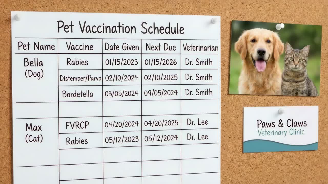 Programma di vaccinazione per cani e gatti