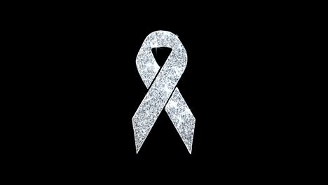 ribbon icon shining glitter loop blinking particles .
