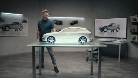 car design prototype in a modern studio