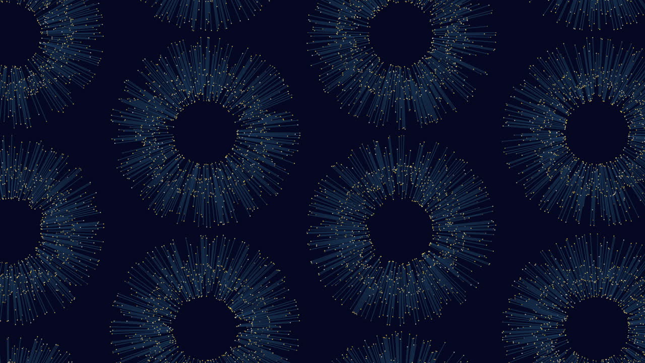 Symmetrical circles in dark blue intricate pattern for wallpaper or web design