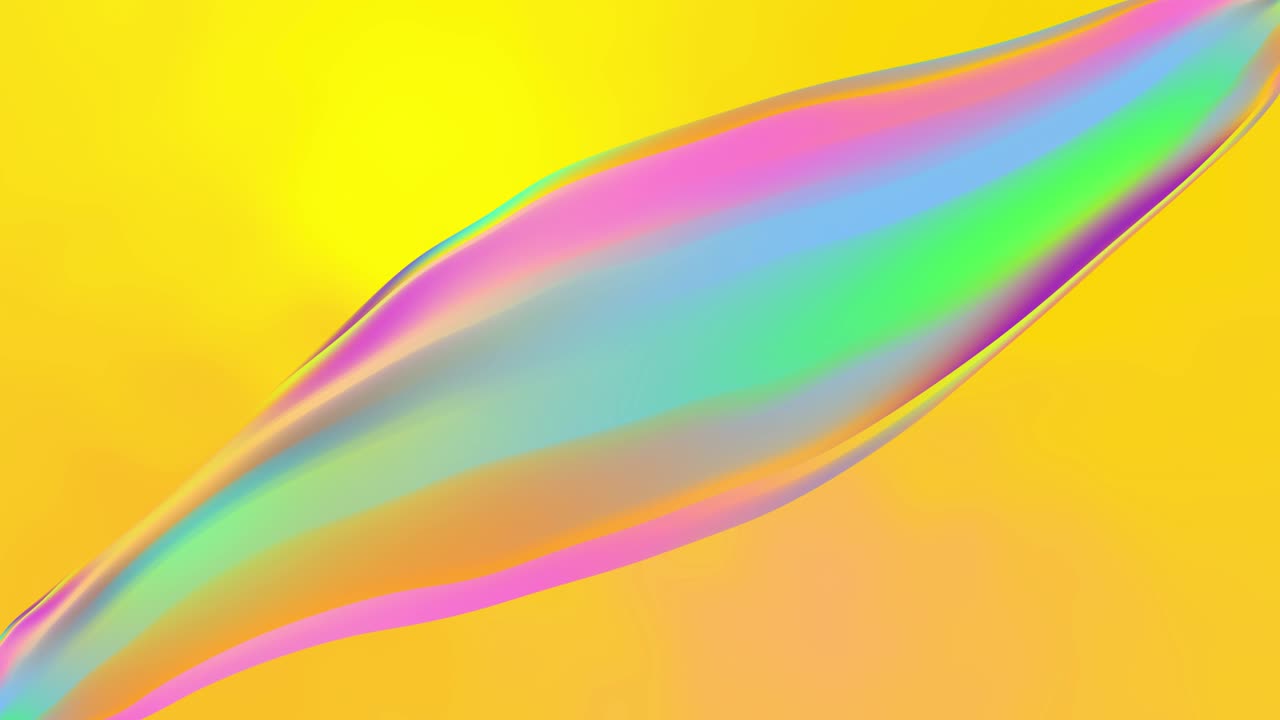 무지개 색의 타원형 비누 거품 모션 그래픽