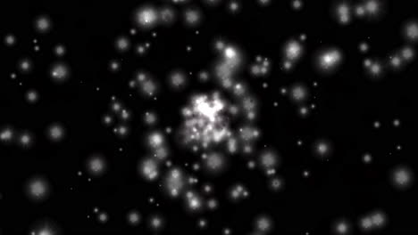 accelerated big bang explosion simulation with central matter collapse and rebound multiple times