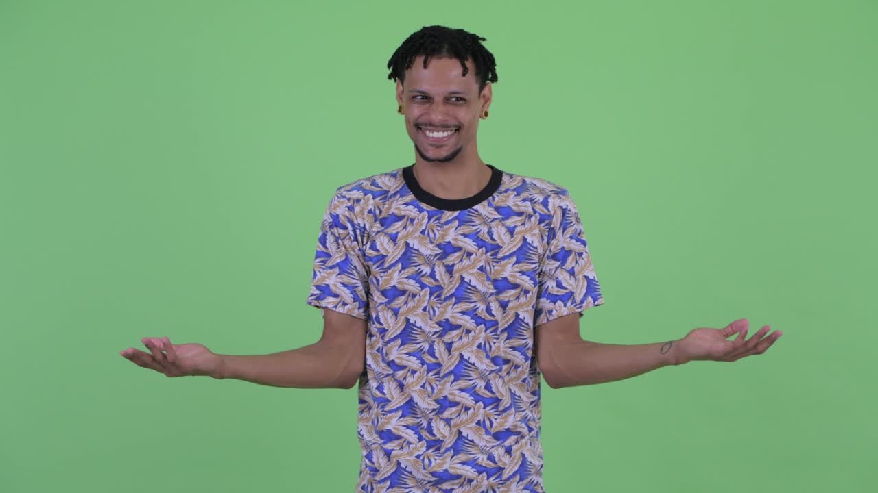 Young handsome African man with dreadlocks